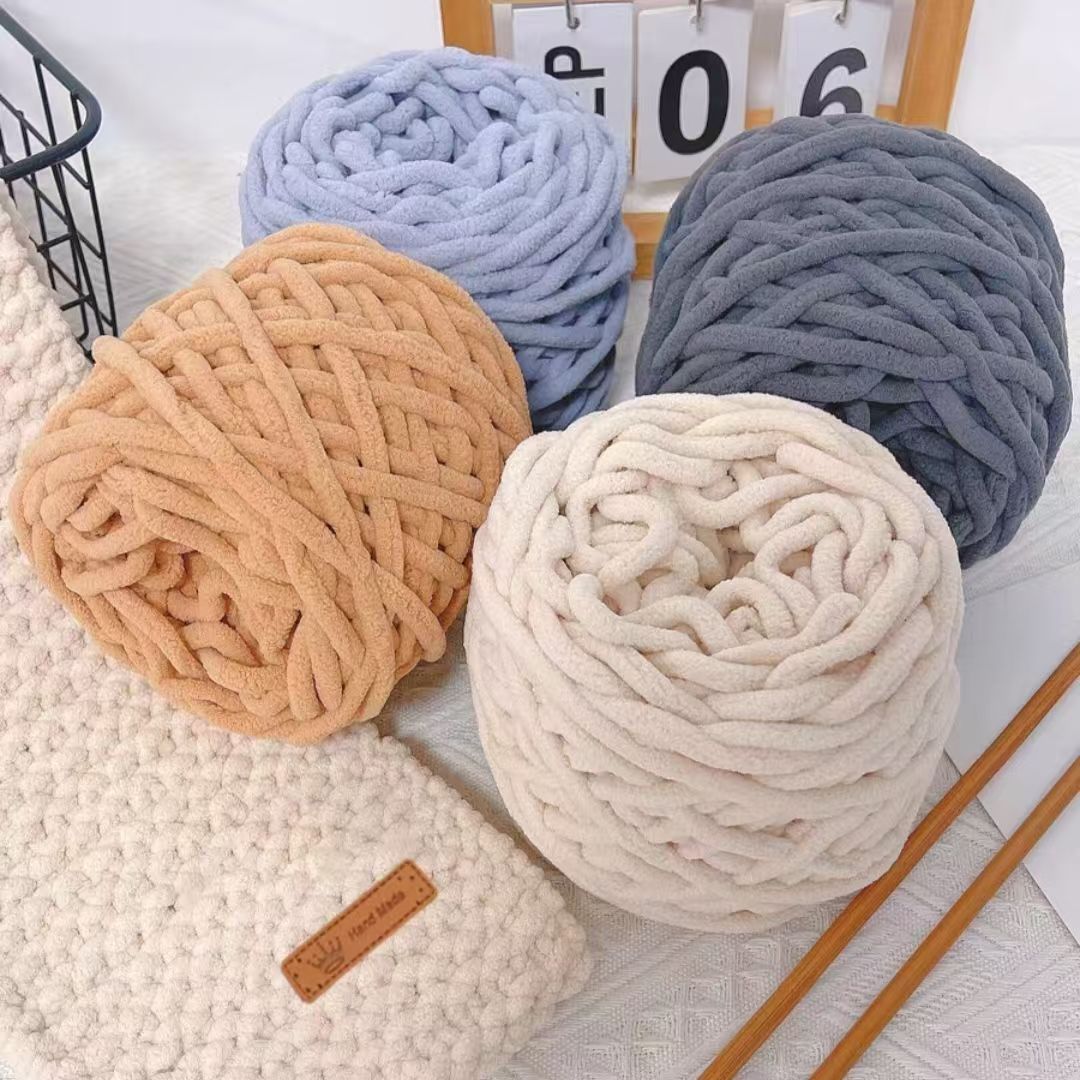 Wool Blanket Herringbone - 3PCS 300g Chenille Knitting Yarn Soft