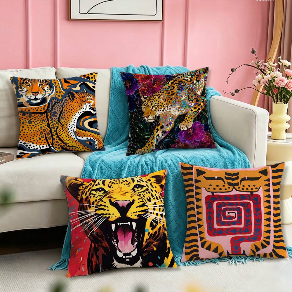 Home Textiles Egypt - Egypt Colorful Abstract Tiger And Leopard
