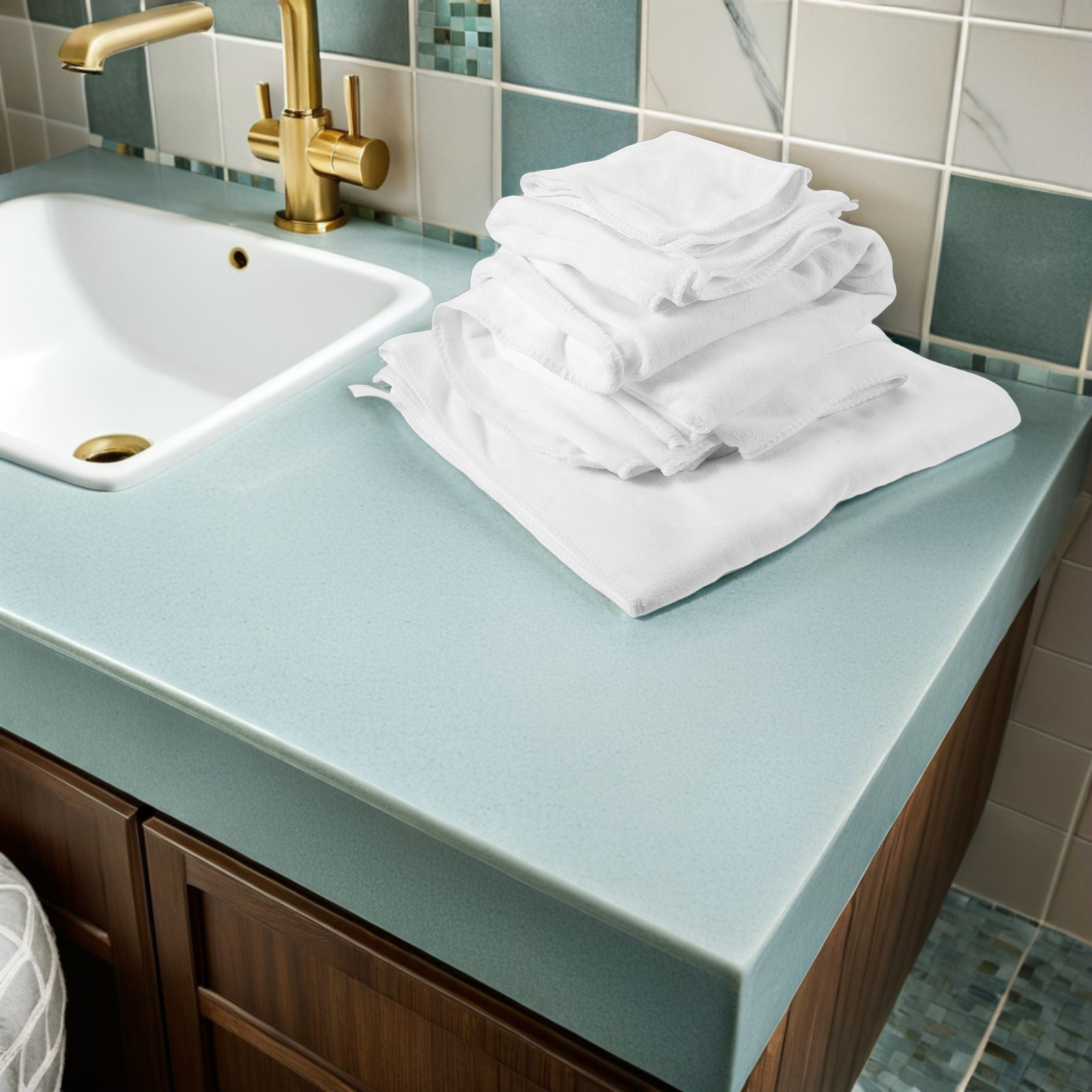 Home Textiles Towel Set - 4Pcs Cotton Bath Towel Set White