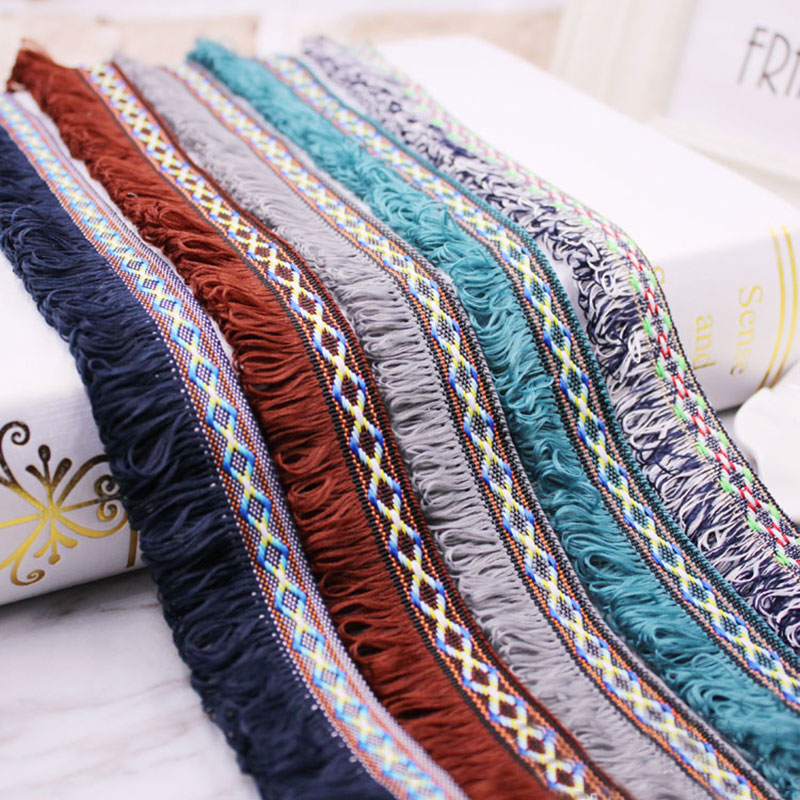 Home Ec Textiles - 2yards/lot Tassel Fringe Trim Fabric Tassels