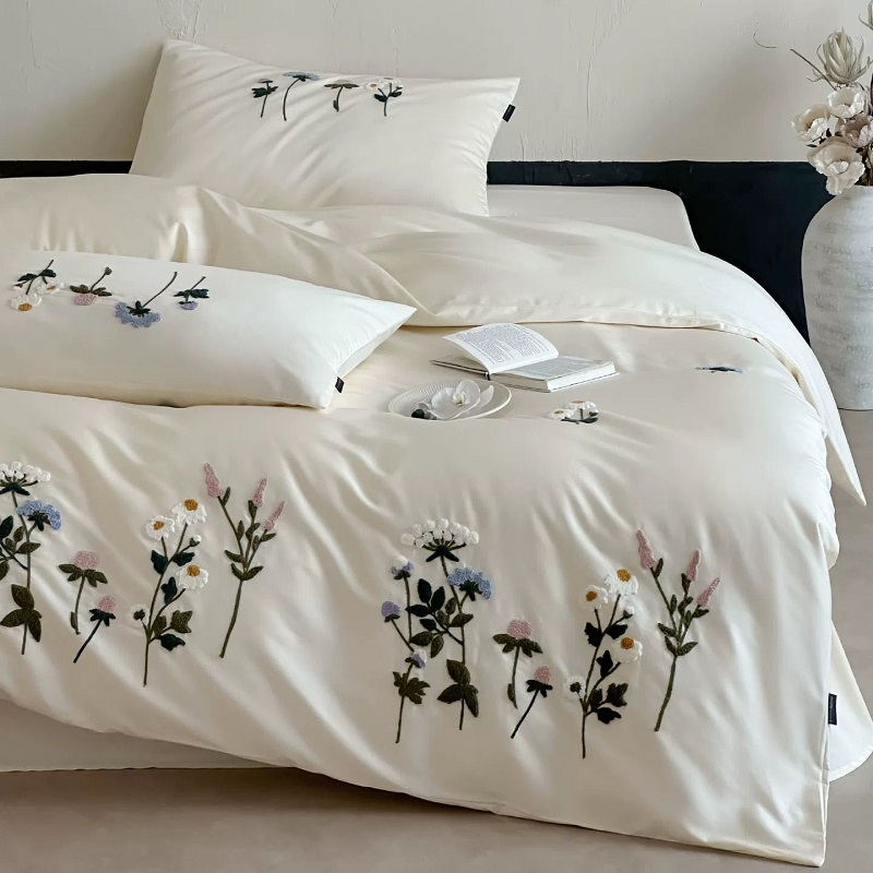 Home Textiles Towel Set - Pastoral Style 1000TC Long-staple Cotton Romantic