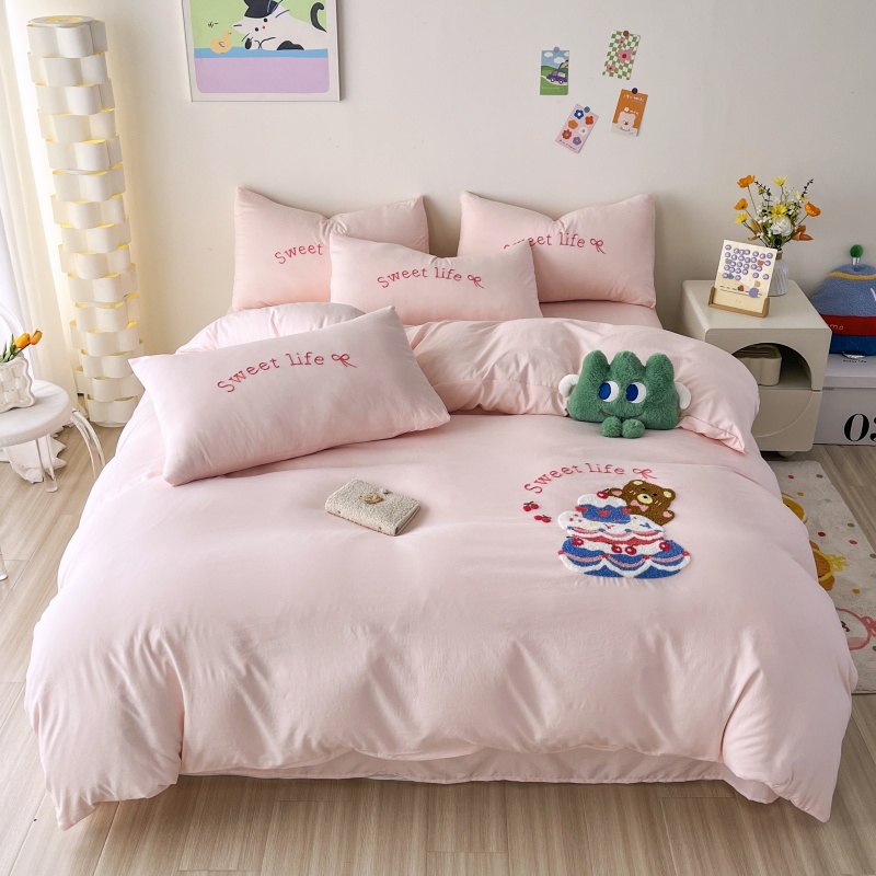 4PC Washed Cotton Towel Set Em - Home Textiles Towel Set ulasan dan harga