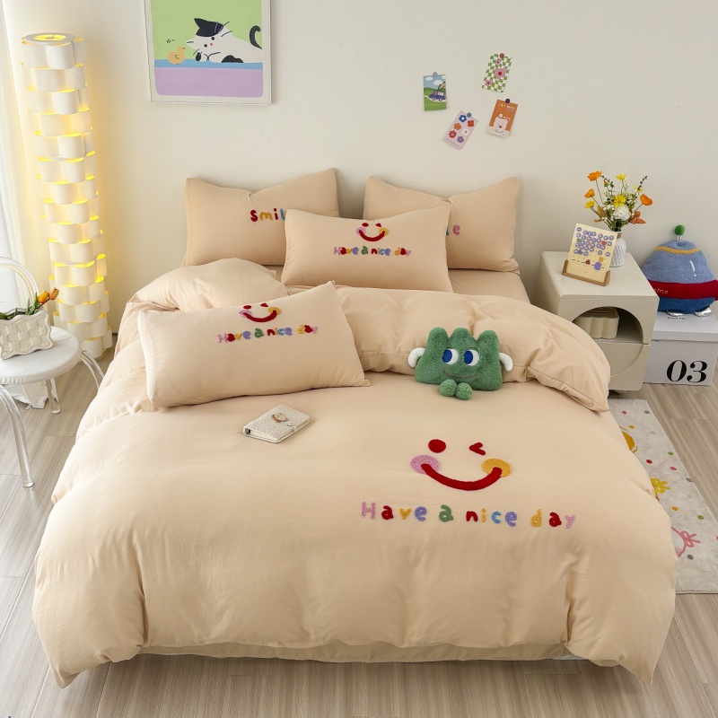 4PC Washed Cotton Towel Set Em - Home Textiles Towel Set ulasan dan harga