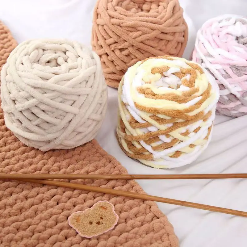 3PCS 300g Chenille Knitting Ya - Wool Blanket Herringbone ulasan dan harga