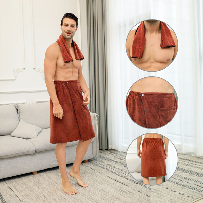 1 Set Man Wearable Microfiber  - Home Textiles Towel Set ulasan dan harga