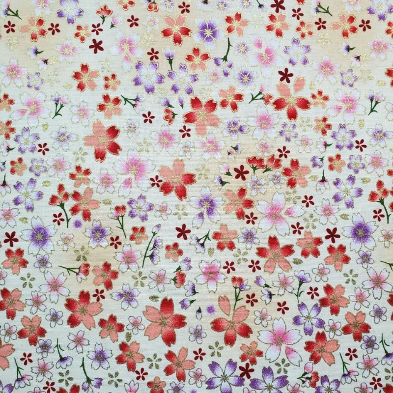 Cotton Gold Foil Printed Fabri - Home Fashion Textiles ulasan dan harga