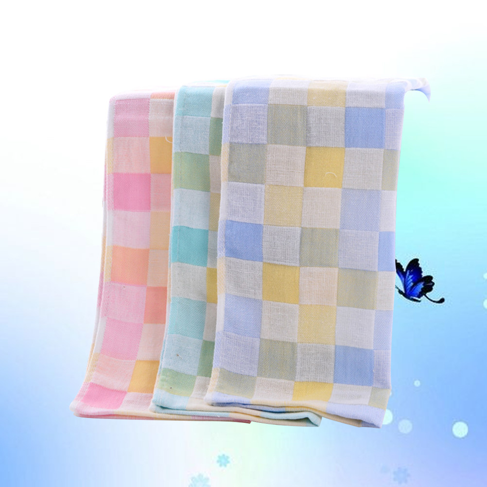 3Pcs Cotton Gauze Face Towels  - Home Textiles Towel Set ulasan dan harga
