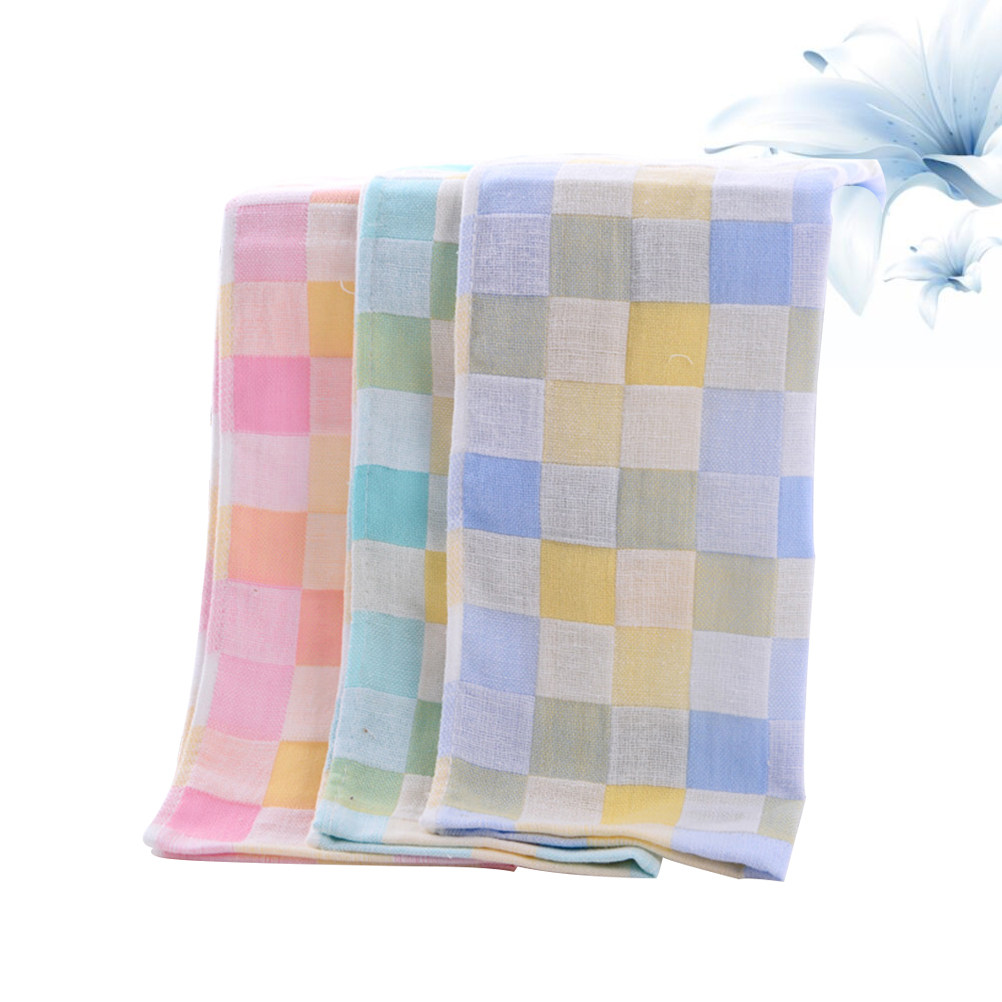 3Pcs Cotton Gauze Face Towels  - Home Textiles Towel Set ulasan dan harga