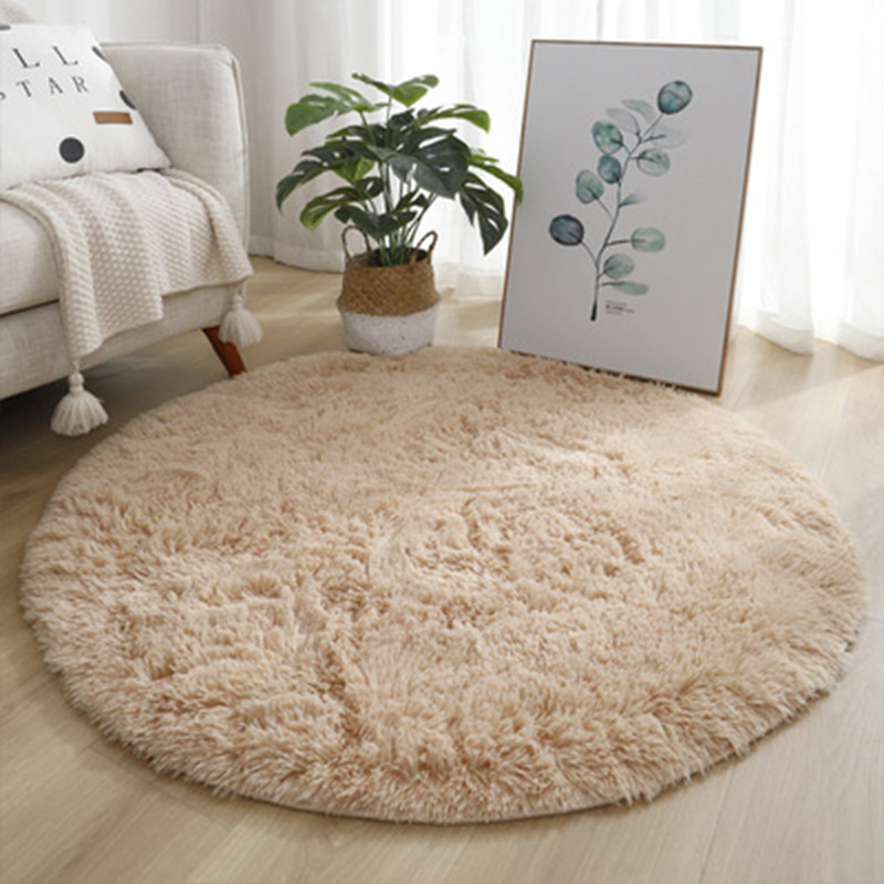 Super Soft Fluffy Round Rug Pl - Home Textiles Rug ulasan dan harga