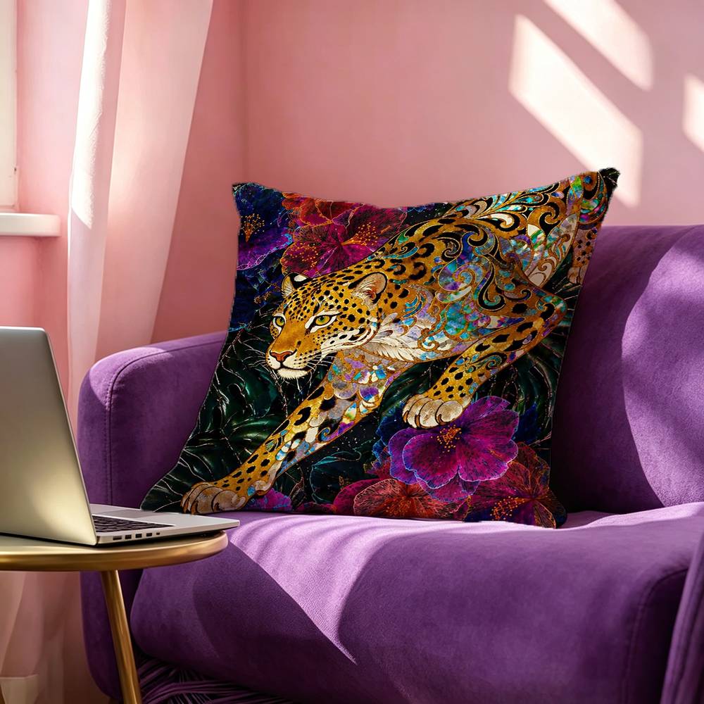 Egypt Colorful Abstract Tiger  - Home Textiles Egypt ulasan dan harga