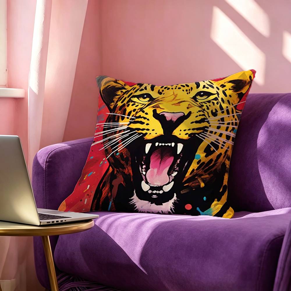 Egypt Colorful Abstract Tiger  - Home Textiles Egypt ulasan dan harga