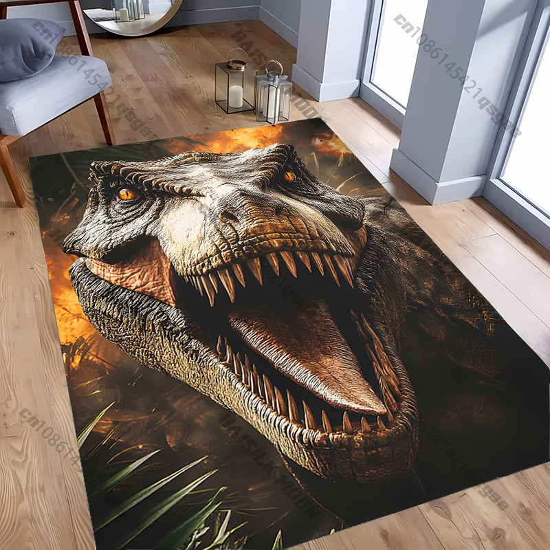 Fierce Dinosaur Themed Decorat - Home Textiles Rug ulasan dan harga