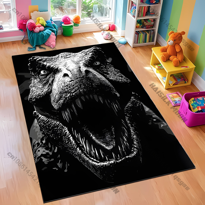 Fierce Dinosaur Themed Decorat - Home Textiles Rug ulasan dan harga