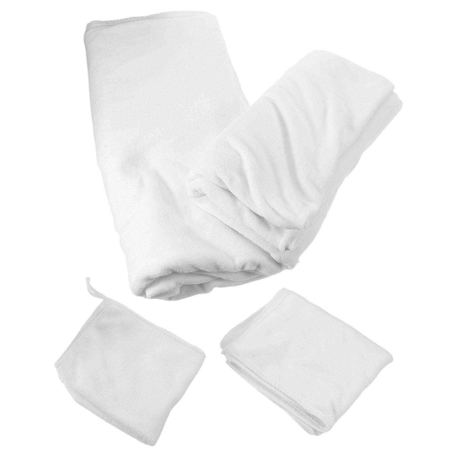 4Pcs Cotton Bath Towel Set Whi - Home Textiles Towel Set ulasan dan harga