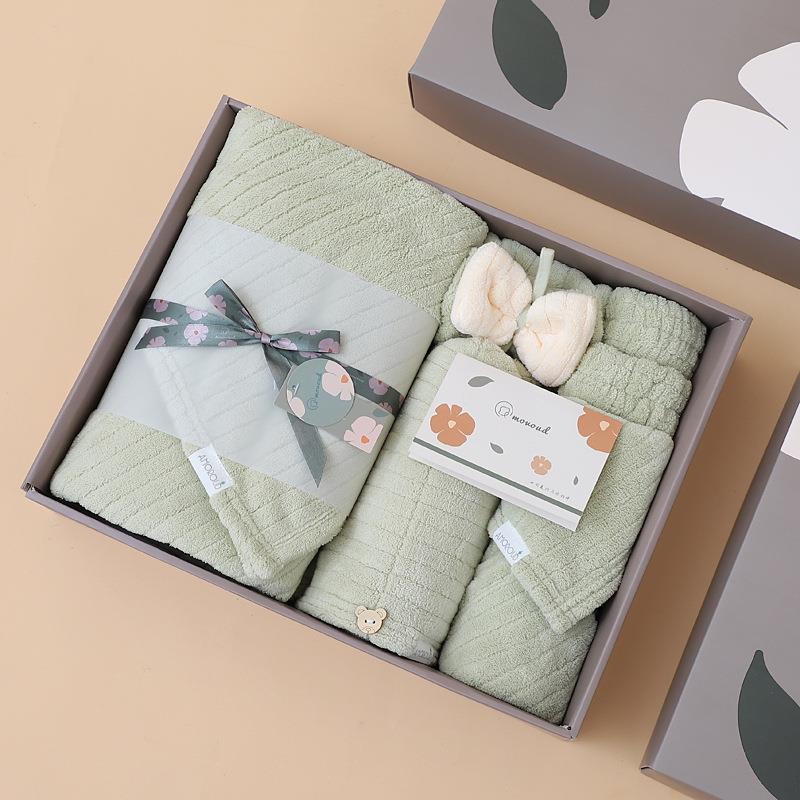 Soft Absorbent Coral Fleece To - Home Textiles Towel Set ulasan dan harga