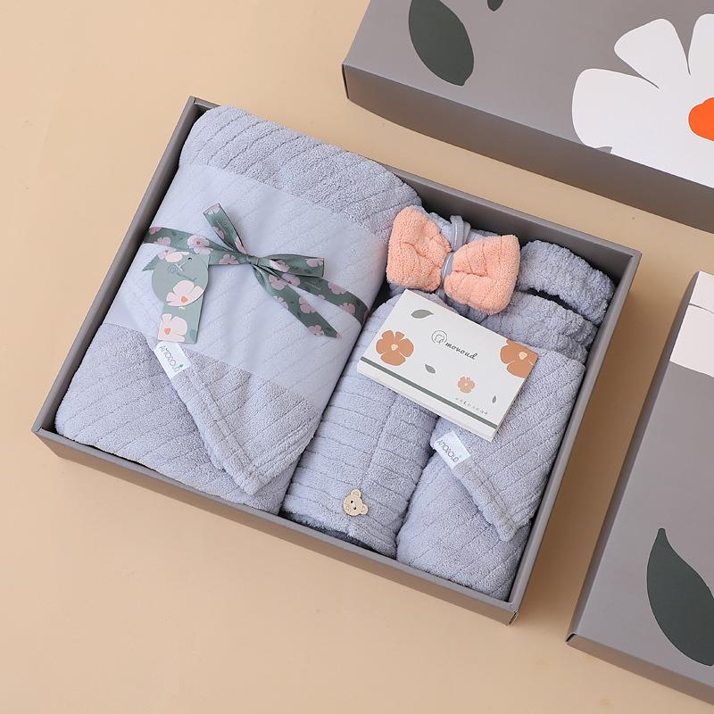 Soft Absorbent Coral Fleece To - Home Textiles Towel Set ulasan dan harga