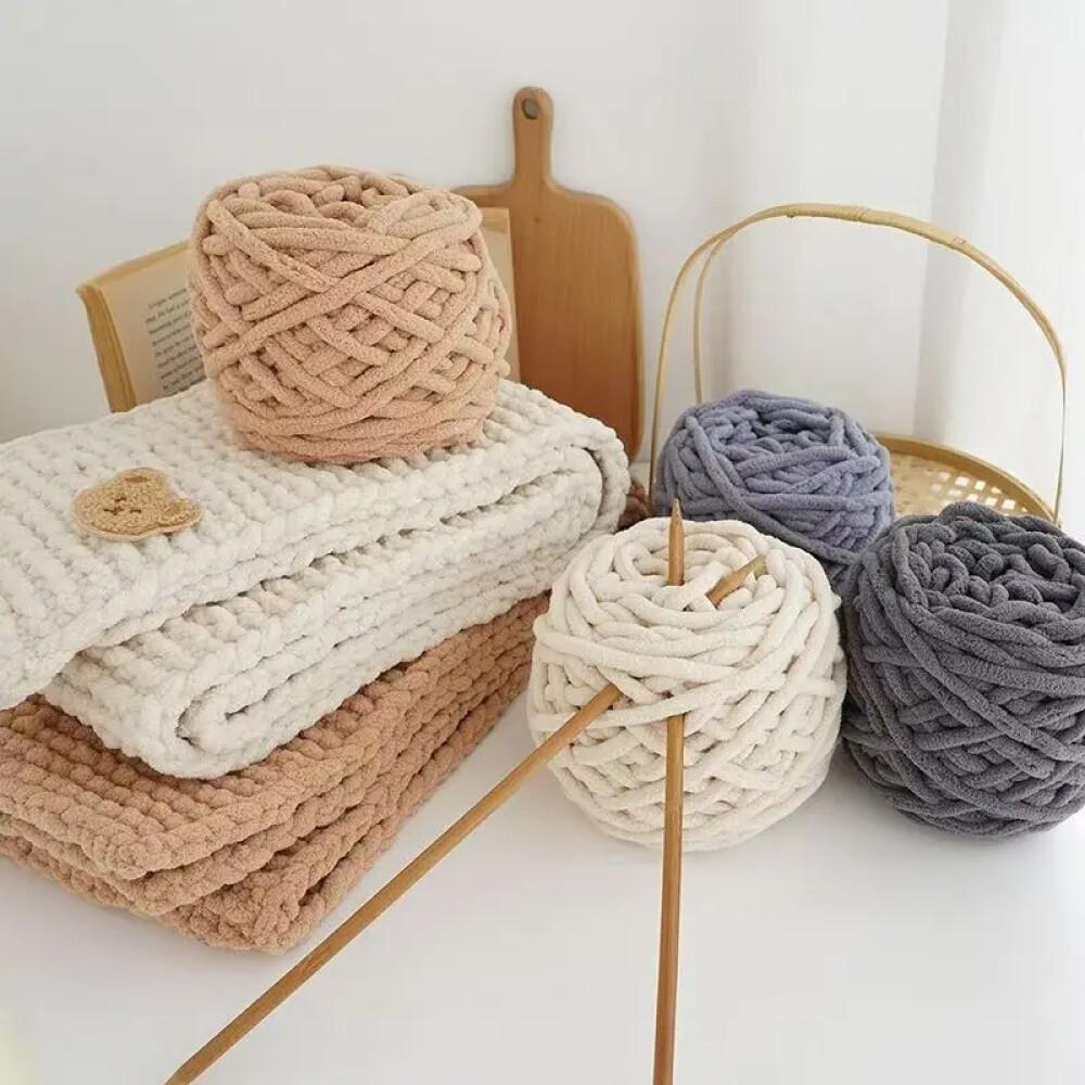 1PCS 100g Chenille Knitting Ya - Wool Blanket Herringbone ulasan dan harga