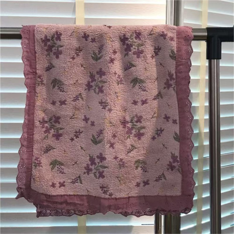 Couple Style Towel With Lace F - Home Textiles Towel Set ulasan dan harga