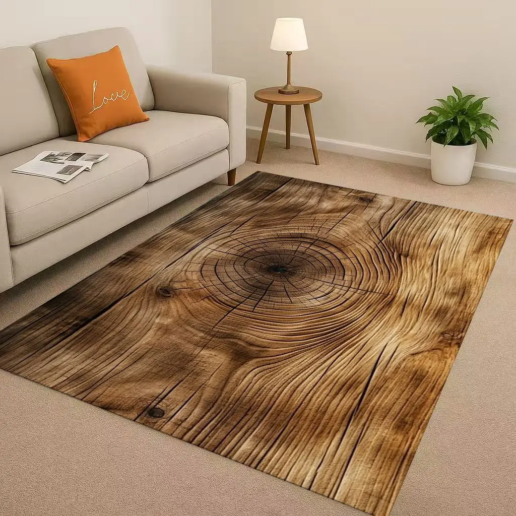 Classic Wood Grain Tree Growth - Home Textiles Rug ulasan dan harga