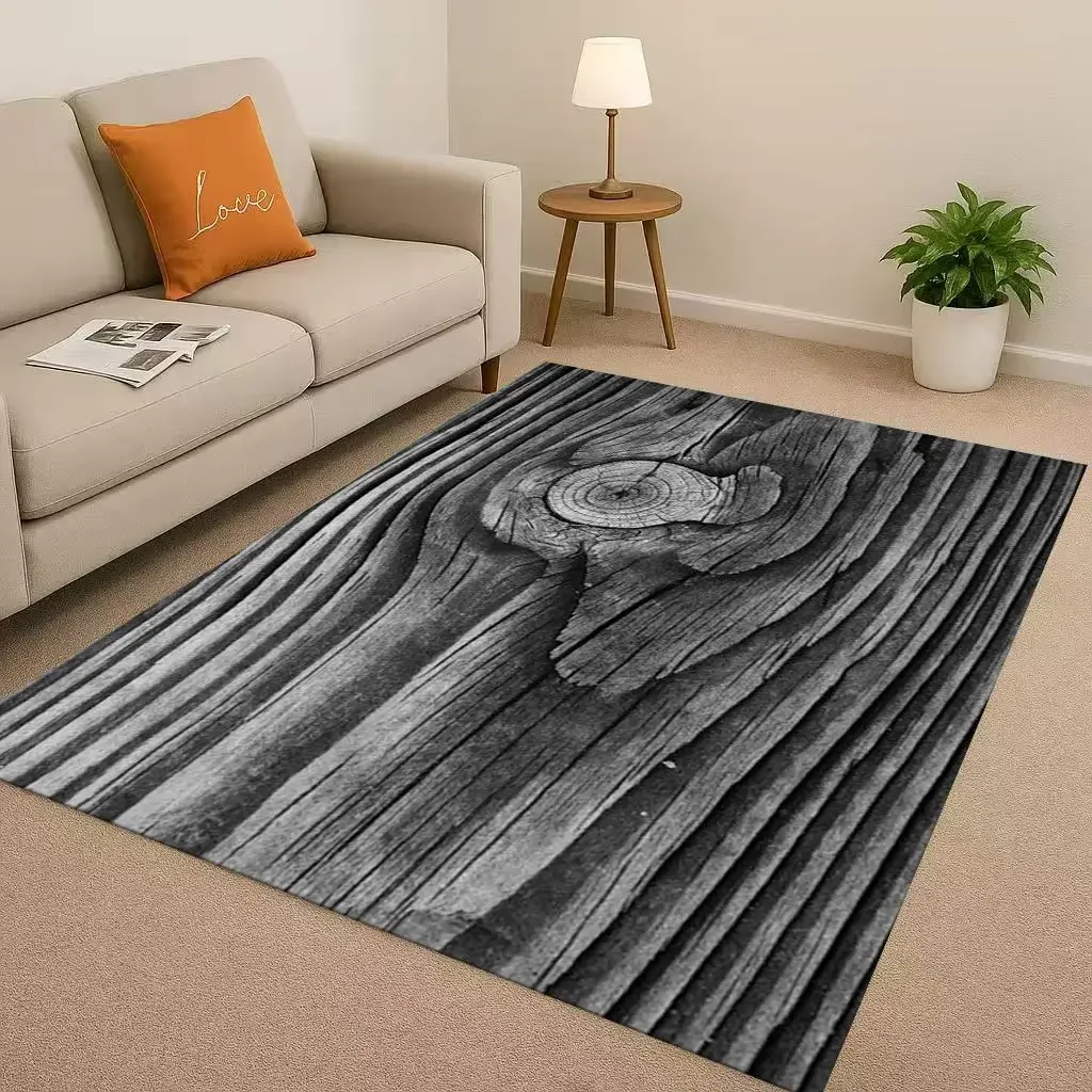 Classic Wood Grain Tree Growth - Home Textiles Rug ulasan dan harga