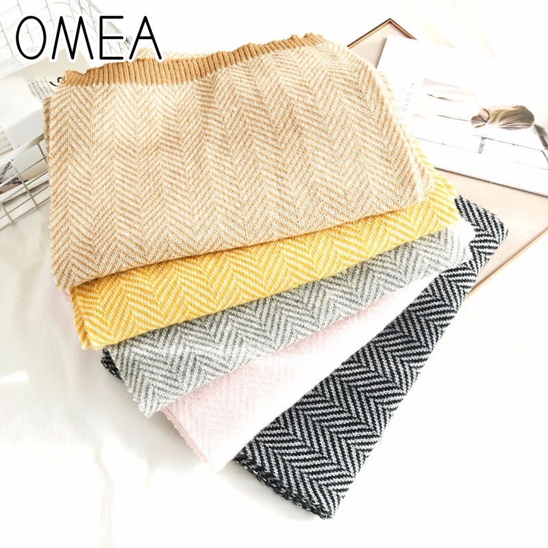 OMEA 2019 Cashmere Scarf Winte - Wool Blanket Herringbone ulasan dan harga