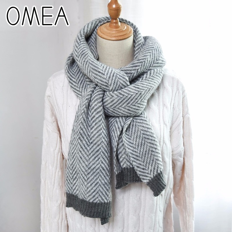 OMEA 2019 Cashmere Scarf Winte - Wool Blanket Herringbone ulasan dan harga
