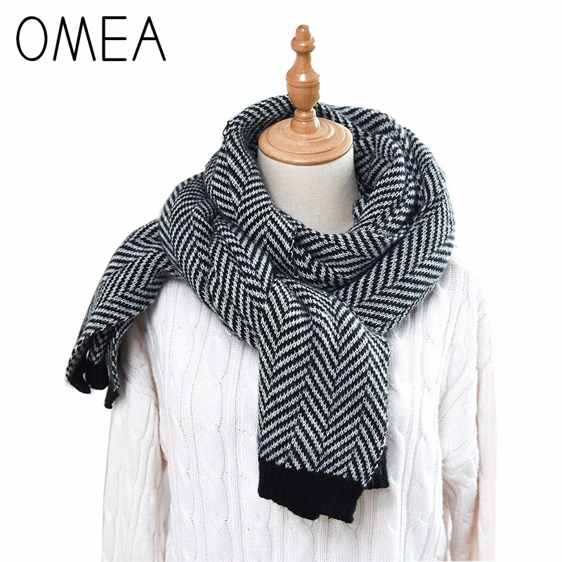 OMEA 2019 Cashmere Scarf Winte - Wool Blanket Herringbone ulasan dan harga