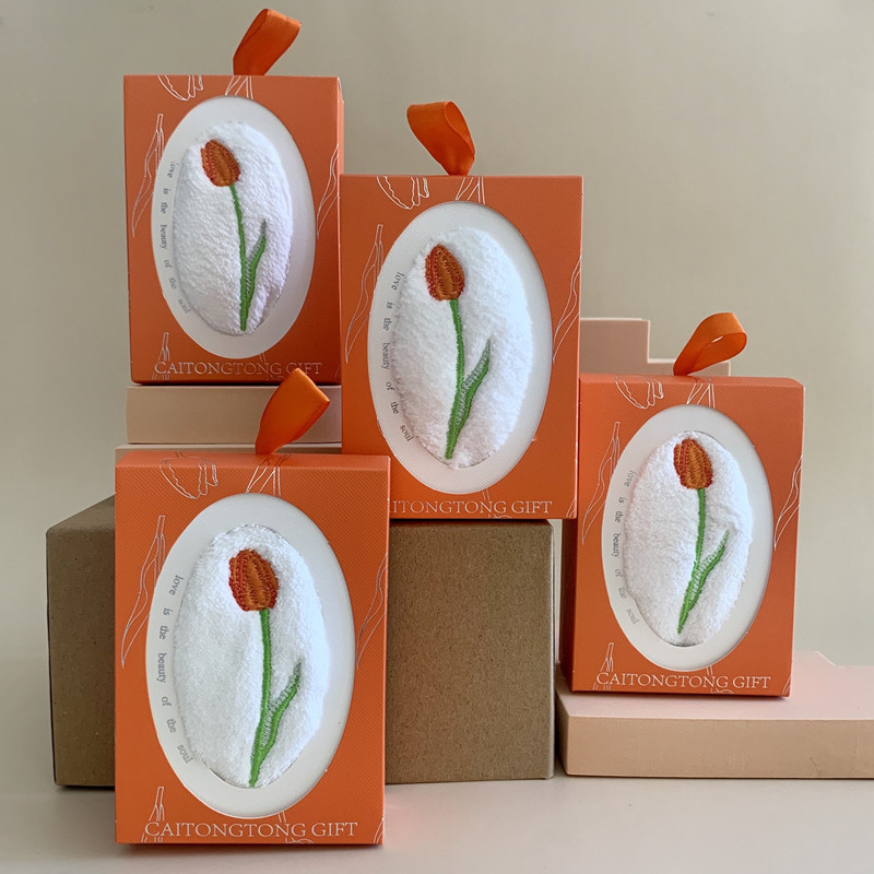 Embroidered Tulip Hand Towel S - Home Textiles Towel Set ulasan dan harga