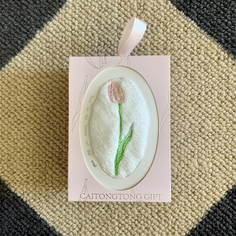 Embroidered Tulip Hand Towel S - Home Textiles Towel Set ulasan dan harga