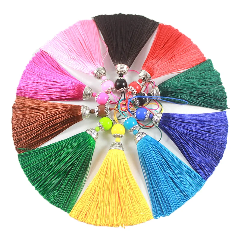2/5Pcs 8CM Silk Tassel with Ac - Home Ec Textiles ulasan dan harga