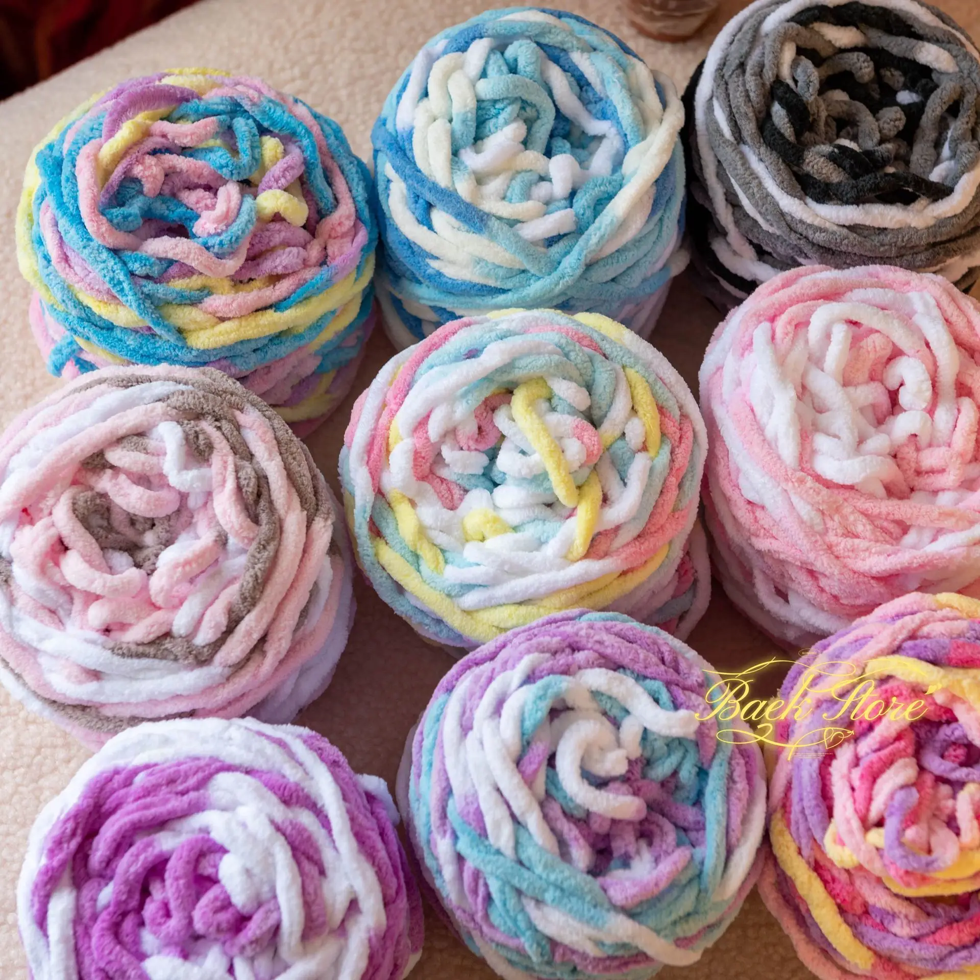 100g/Ball Blended Colorful Dye - Wool Blanket Herringbone ulasan dan harga