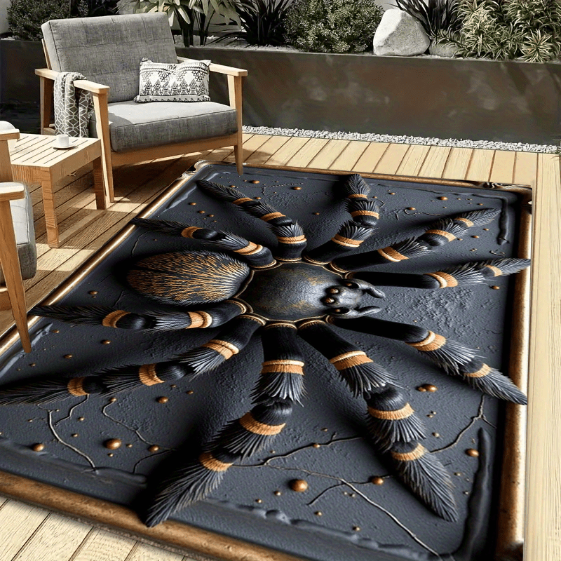 Black Spider Pattern Entrance  - Home Textiles Rug ulasan dan harga