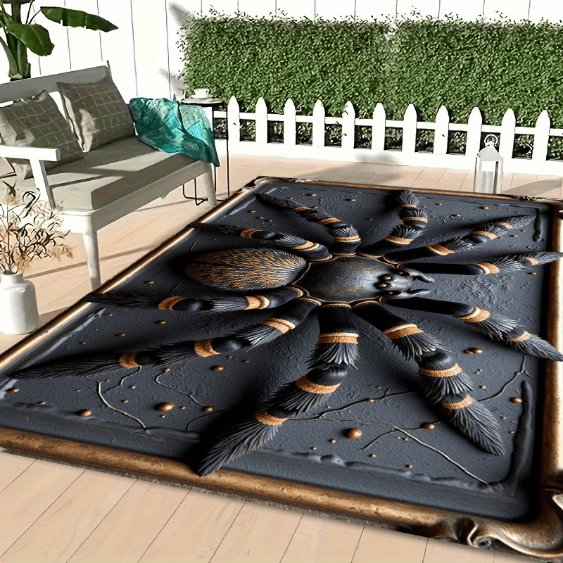 Black Spider Pattern Entrance  - Home Textiles Rug ulasan dan harga