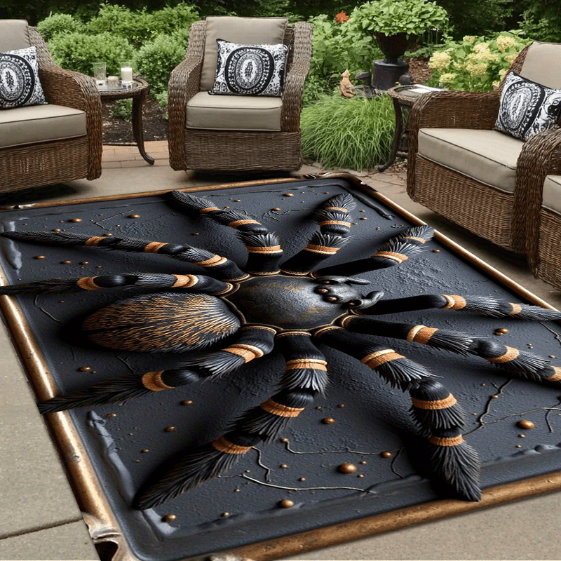 Black Spider Pattern Entrance  - Home Textiles Rug ulasan dan harga