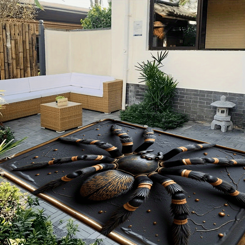 Black Spider Pattern Entrance  - Home Textiles Rug ulasan dan harga