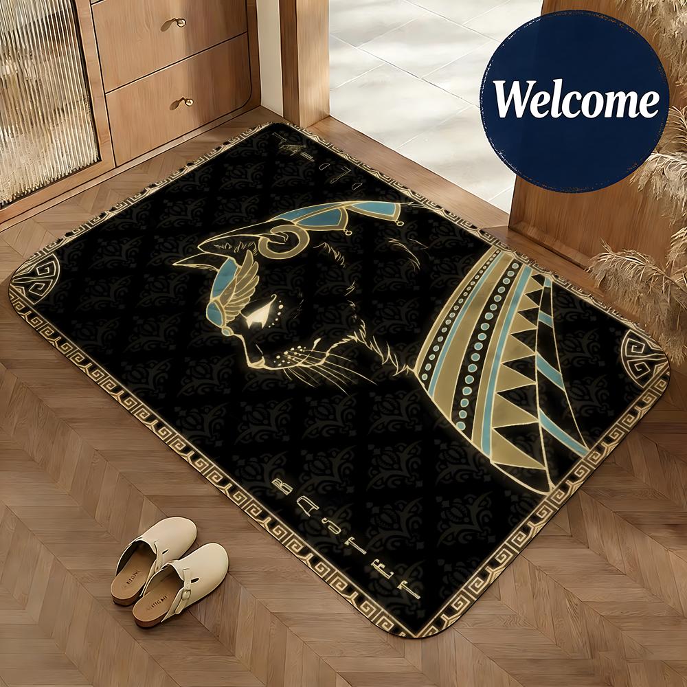 Soft Flannel Floor Mat Art Egy - Home Textiles Egypt ulasan dan harga