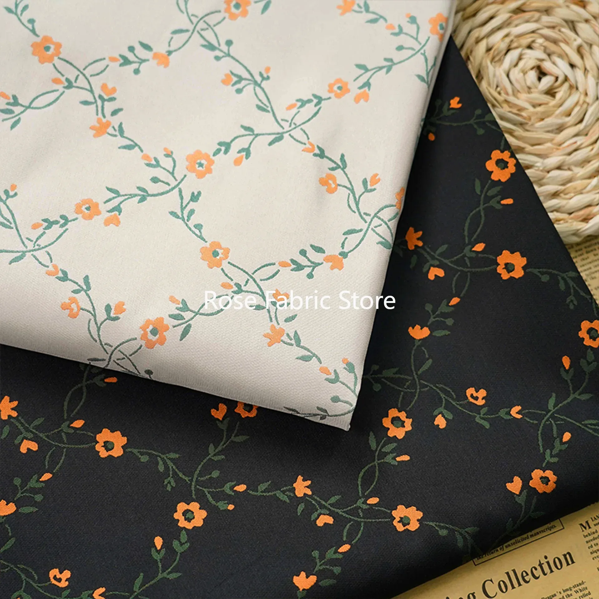 1 Meter Small Flower Yarn Dyed - Home Fashion Textiles ulasan dan harga