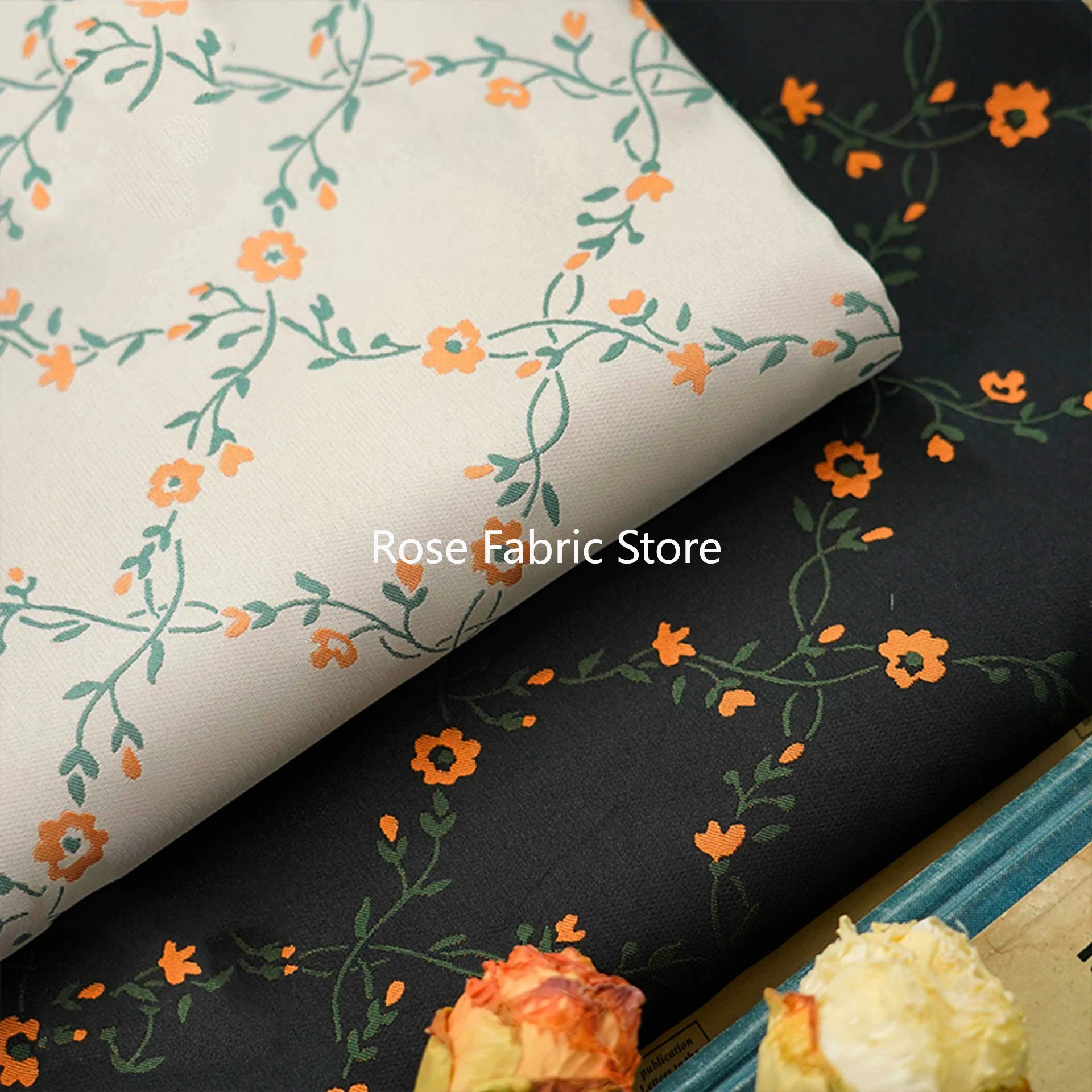 1 Meter Small Flower Yarn Dyed - Home Fashion Textiles ulasan dan harga