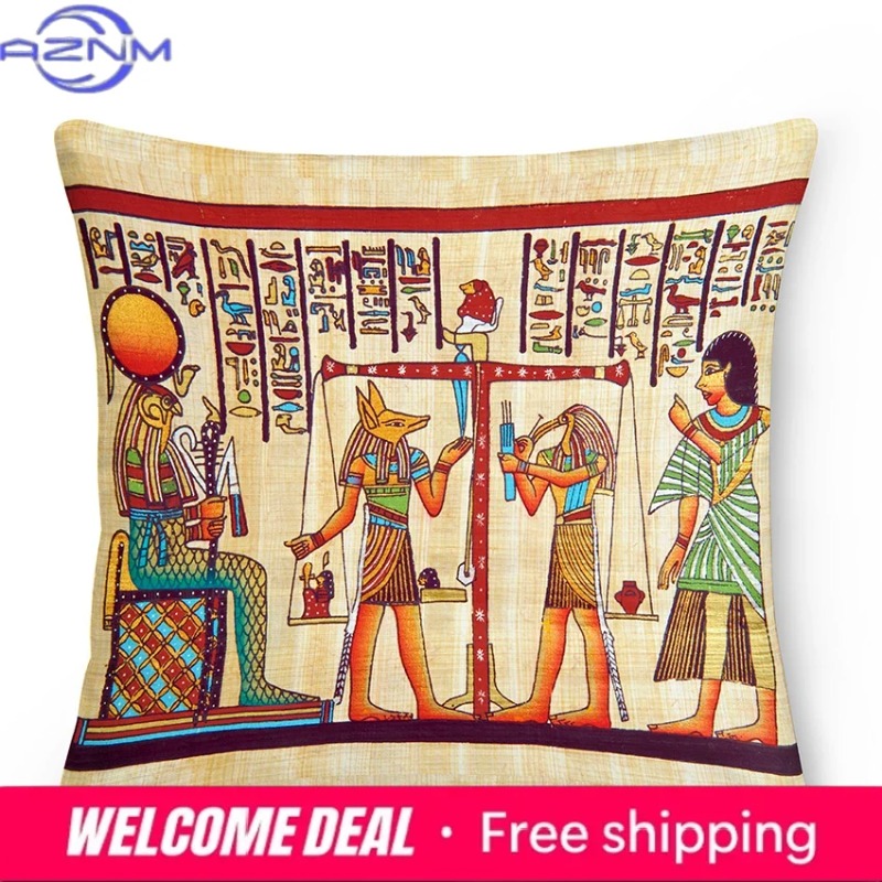 Egyptian Cushion Cover Ancient - Home Textiles Egypt ulasan dan harga