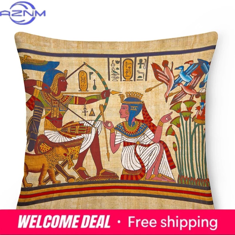 Egyptian Cushion Cover Ancient - Home Textiles Egypt ulasan dan harga
