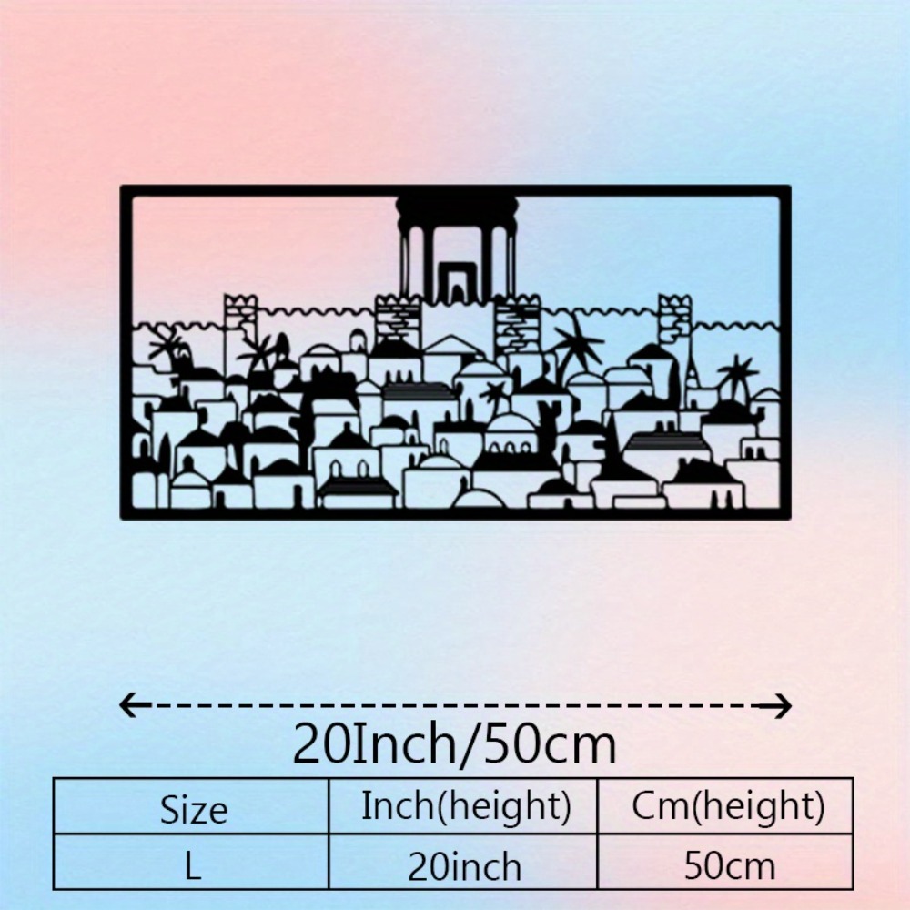 CIFBUY Metal Wall Art Jerusale - Home & Hotel Textiles Private Limited ulasan dan harga